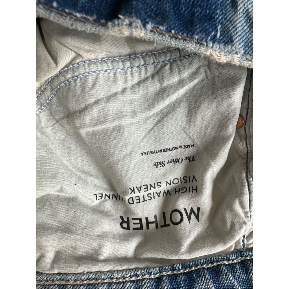 MOTHER Denim High Waisted Tunnel Vision Sneak Jeans The Other Side Size 31 - Picture 6 of 8